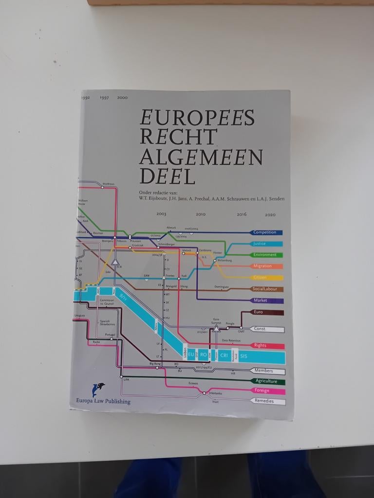 Europees Recht Algemeen Deel - Studieboek, Boeken, W.T. Eijsbouts e.a, Ophalen of Verzenden, Gamma, WO