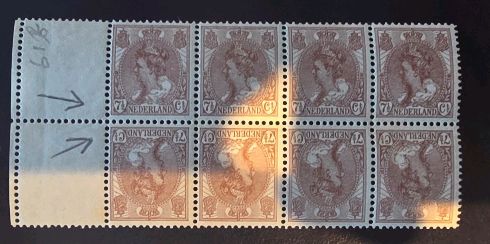 4x NVPH 61b Postfris in veldeel, Postzegels en Munten, Ophalen of Verzenden, T/m 1940, Postfris