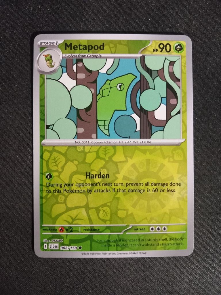 Pokemon Metapod 002/159 Journey Together Reverse Excellent, Verzenden, Zo goed als nieuw, Losse kaart, Foil