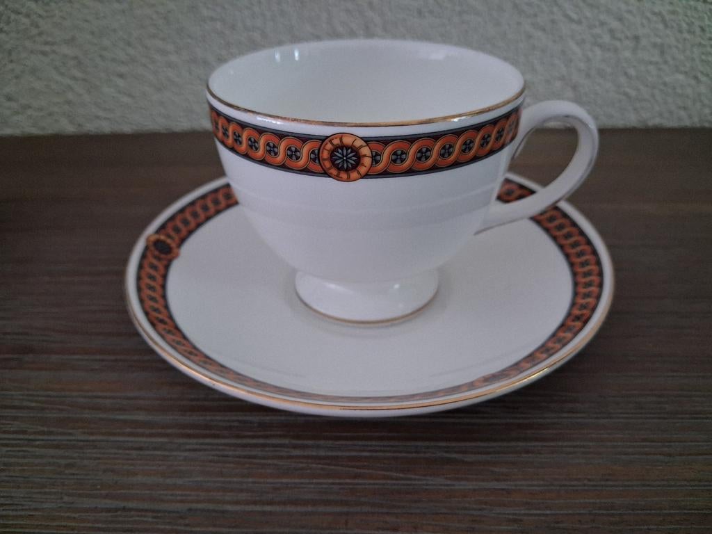 Prachtige Wedgwood Commodore kop & schotel, Ophalen of Verzenden, Zo goed als nieuw, Porselein