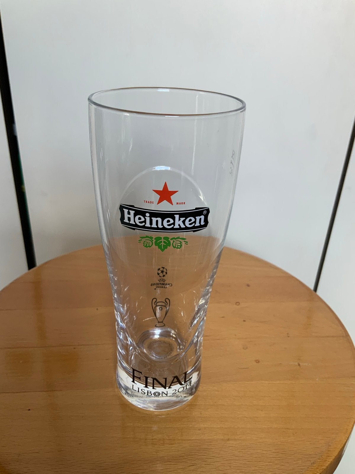 Heineken Champions League Final 2014 Lissabon Glas, Glas of Glazen, Overige merken, Nieuw, Ophalen of Verzenden