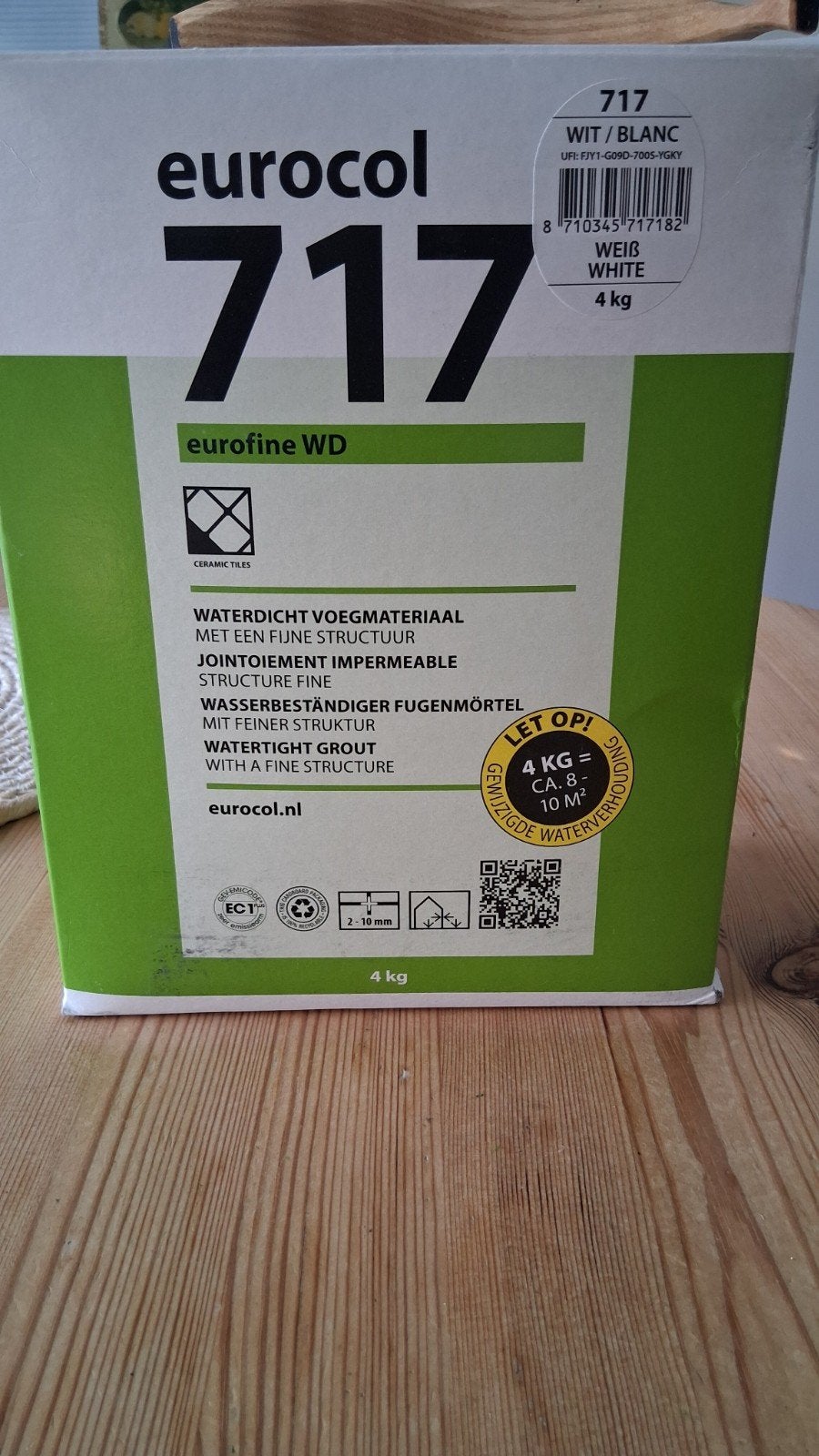 voegsel wortel 717 Eurocol wi blanc voegsel, Ophalen, Overige materialen, Wandtegels, Nieuw