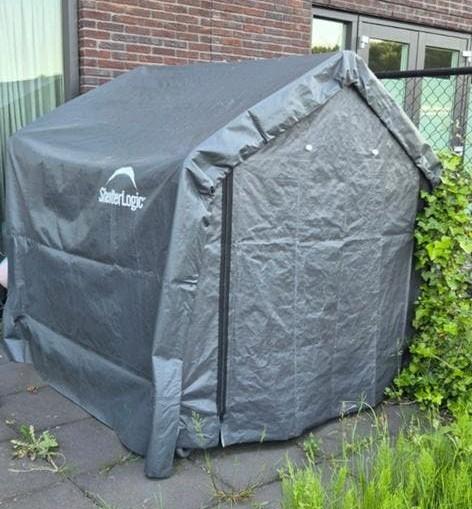 Shelterlogic schuurtje, Ophalen, Gebruikt, Overige materialen, Fietsenberging