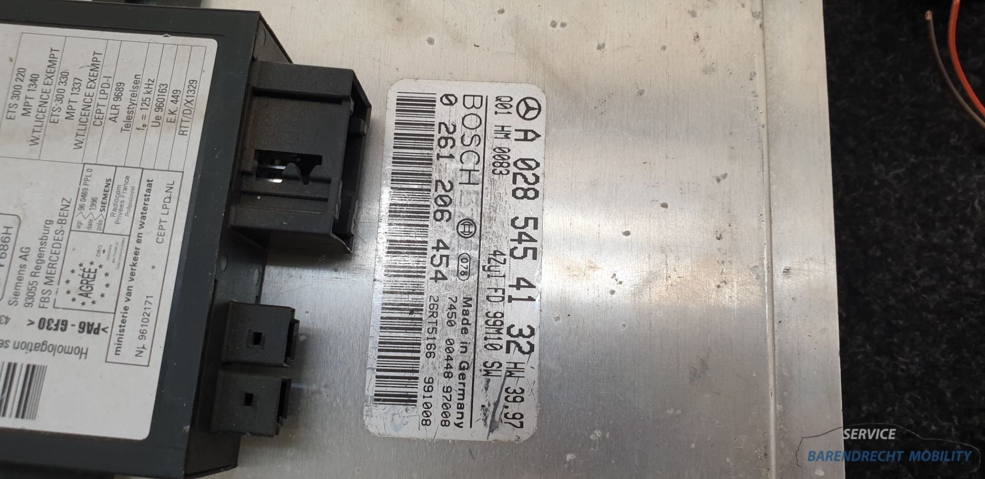 Slotenset met ECU R170 SLK 200 Mercedes 0285454132 sleutel i, Gebruikt, Mercedes-Benz AG, Mercedes-Benz, Ophalen of Verzenden