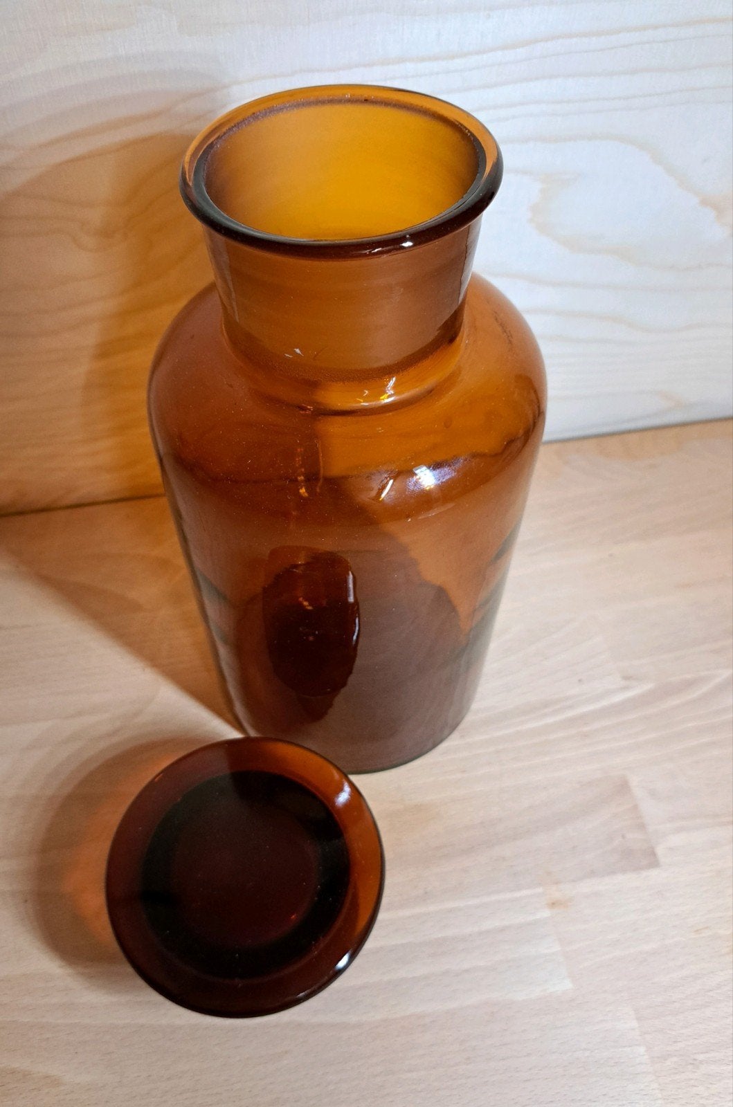 Apothekersfles amberkleurig, Ophalen of Verzenden
