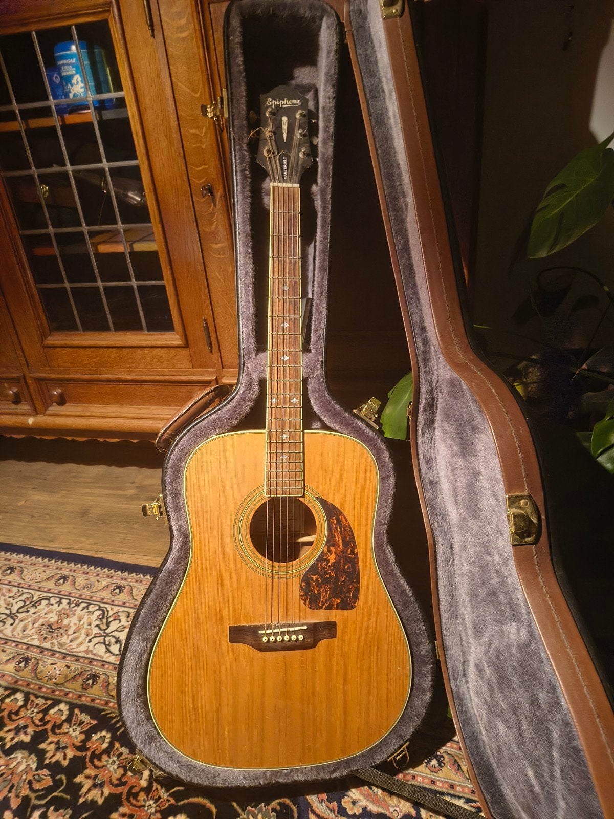 western steelstring epiphone masterbild solid top, Ophalen, Gebruikt, Western- of Steelstringgitaar
