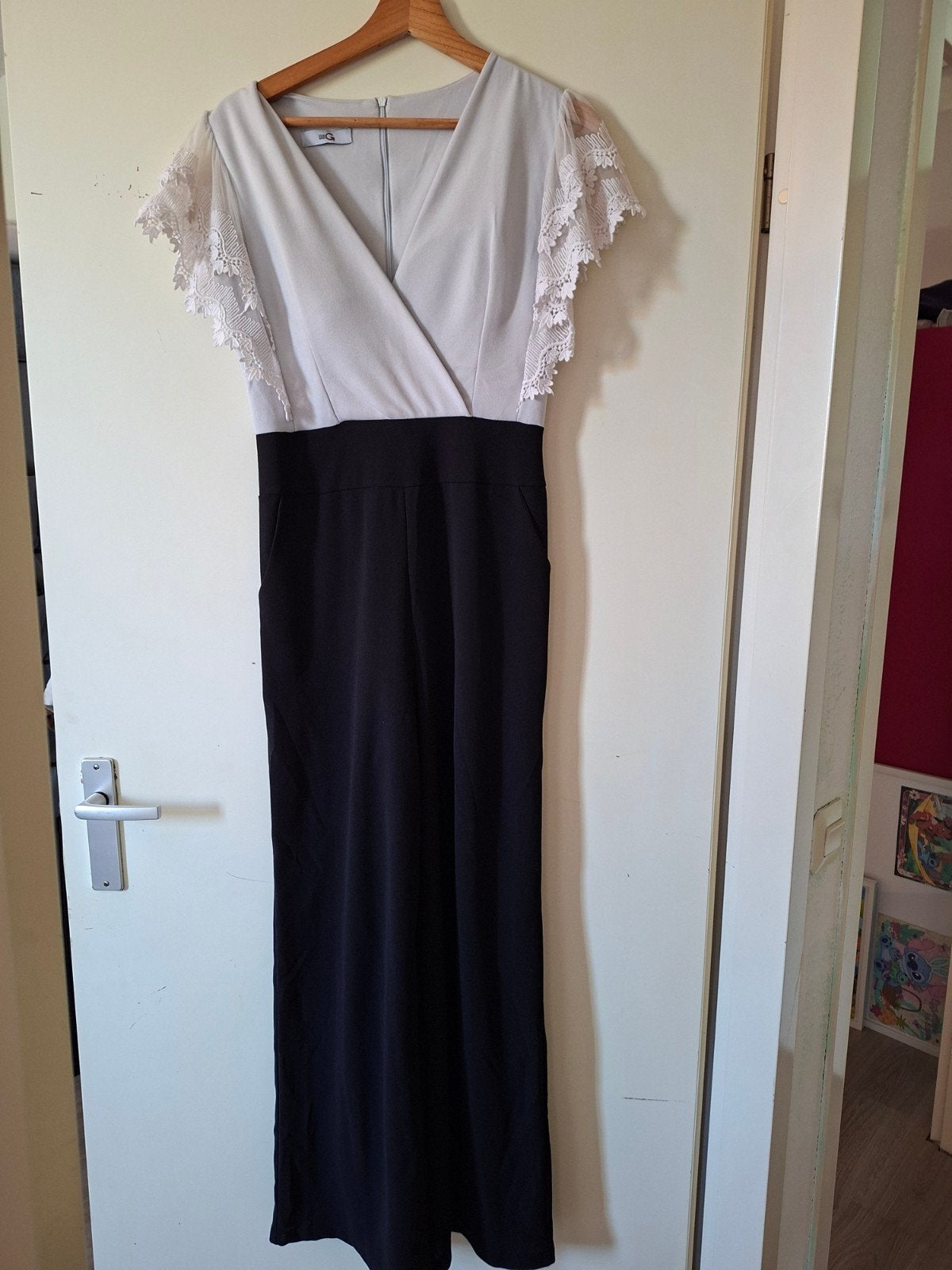 Elegante jumpsuit met kanten mouwen, Meerkleurig, Ophalen of Verzenden, Maat 36 (S), Onbekend