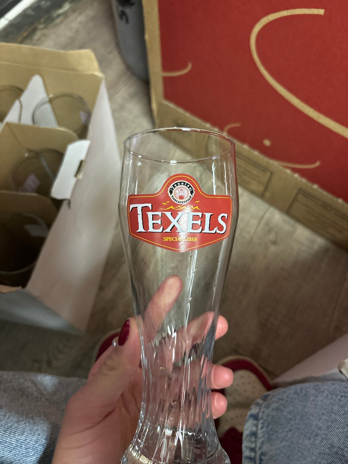 6 Texels Speciaalbier glazen - Zo goed als nieuw, Ophalen of Verzenden, Zo goed als nieuw, Bierglas