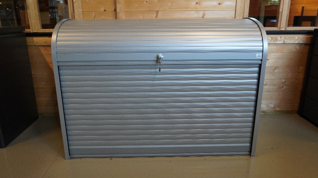 Biohort Storemax 190 Kwartsgrijs Metallic, Tuin en Terras, Ophalen, Zo goed als nieuw, Metaal, Overige typen