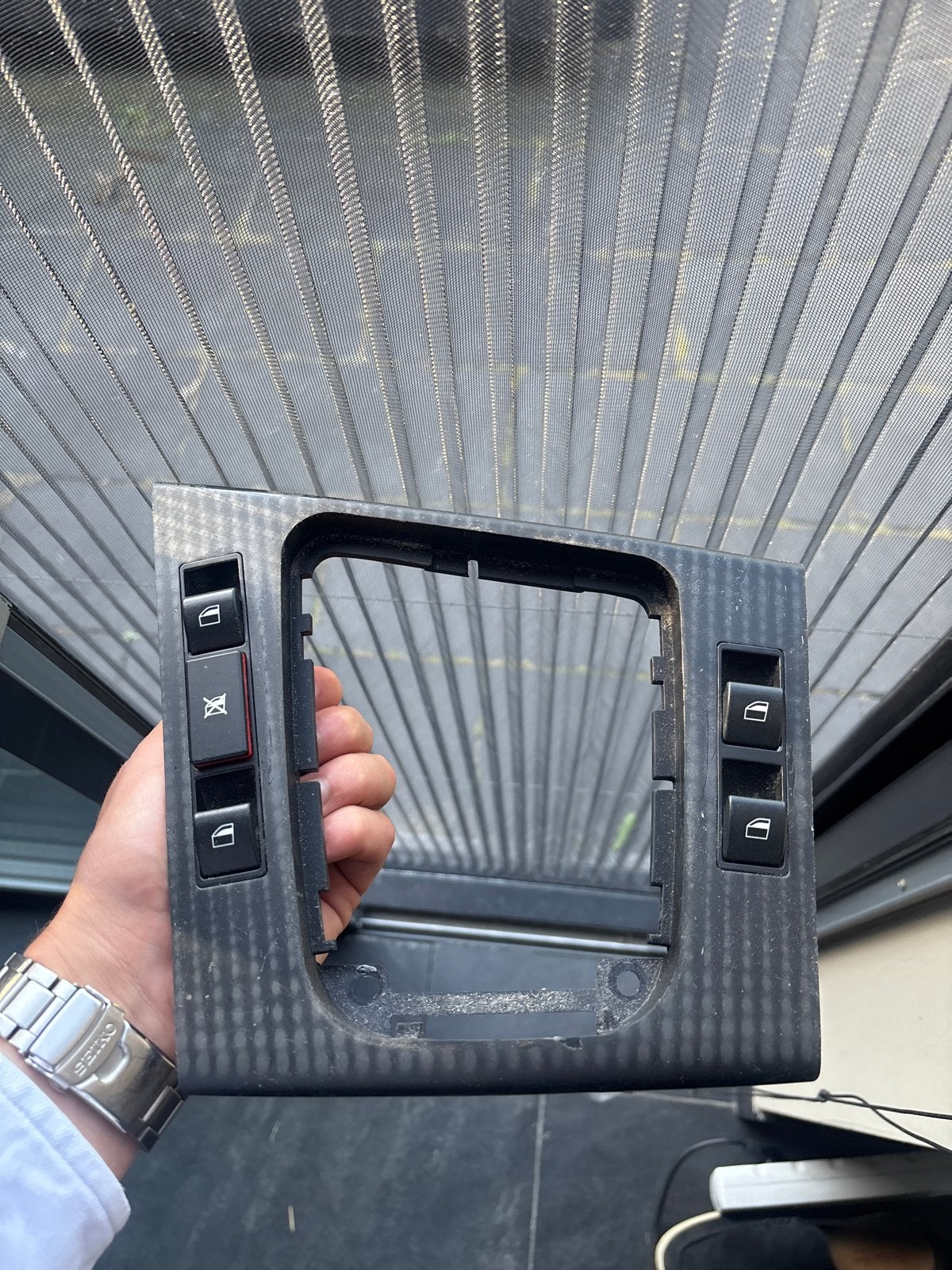 BMW E46 Middenconsole Paneel Raambediening Carbon Look, Ophalen of Verzenden, Gebruikt, BMW