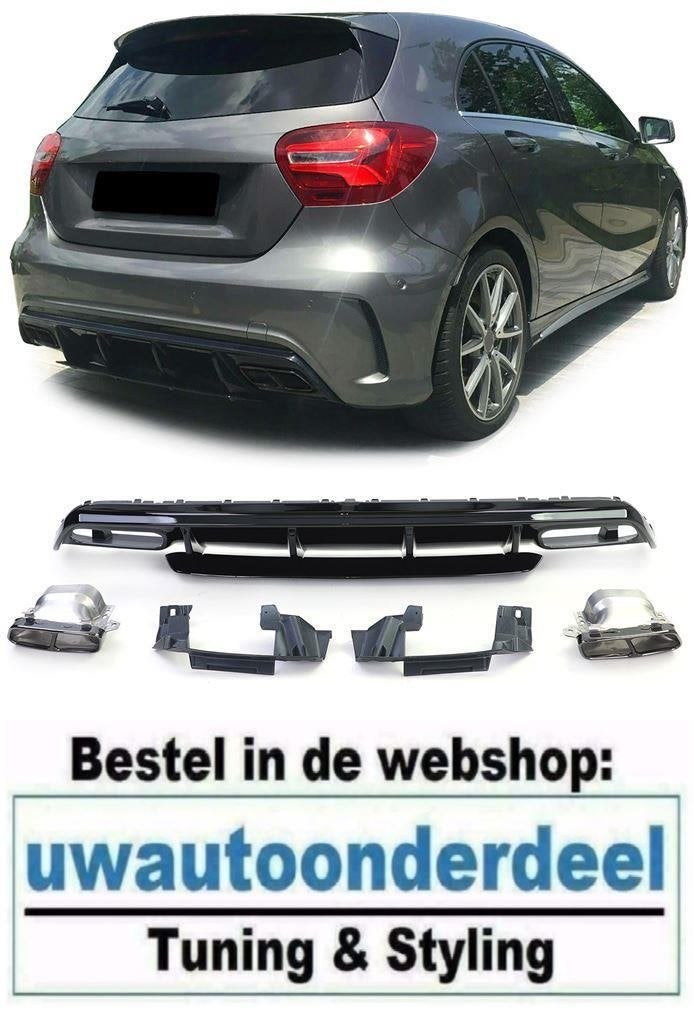 A45 AMG Look BLack Uitlaat Set Voor MB A Klasse W176