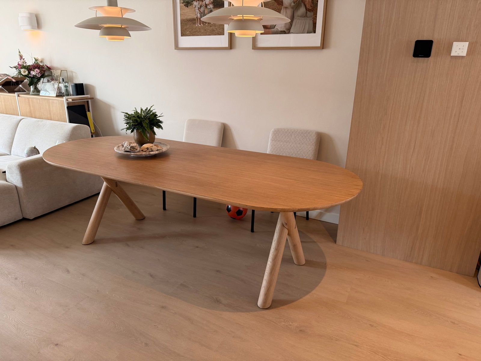 Studio Henk Slim-X Eettafel - Eikenhout, Ovaal (240x100cm), Eikenhout, 200 cm of meer, Zo goed als nieuw, Vijf personen of meer
