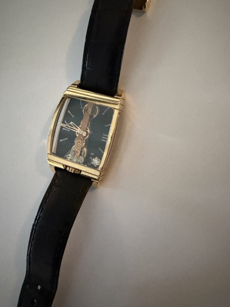 Horloge Corum Golden Bridge jubileum edition 11/50, Sieraden, Tassen en Uiterlijk, Horloges | Heren, Overige merken, Leer, Polshorloge