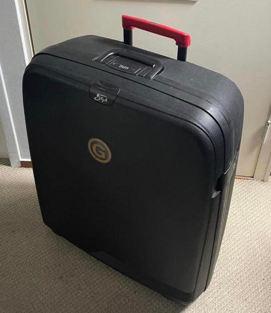 Koffer, Sieraden, Tassen en Uiterlijk, Koffers, Gebruikt, Hard kunststof, 45 tot 55 cm, Wieltjes
