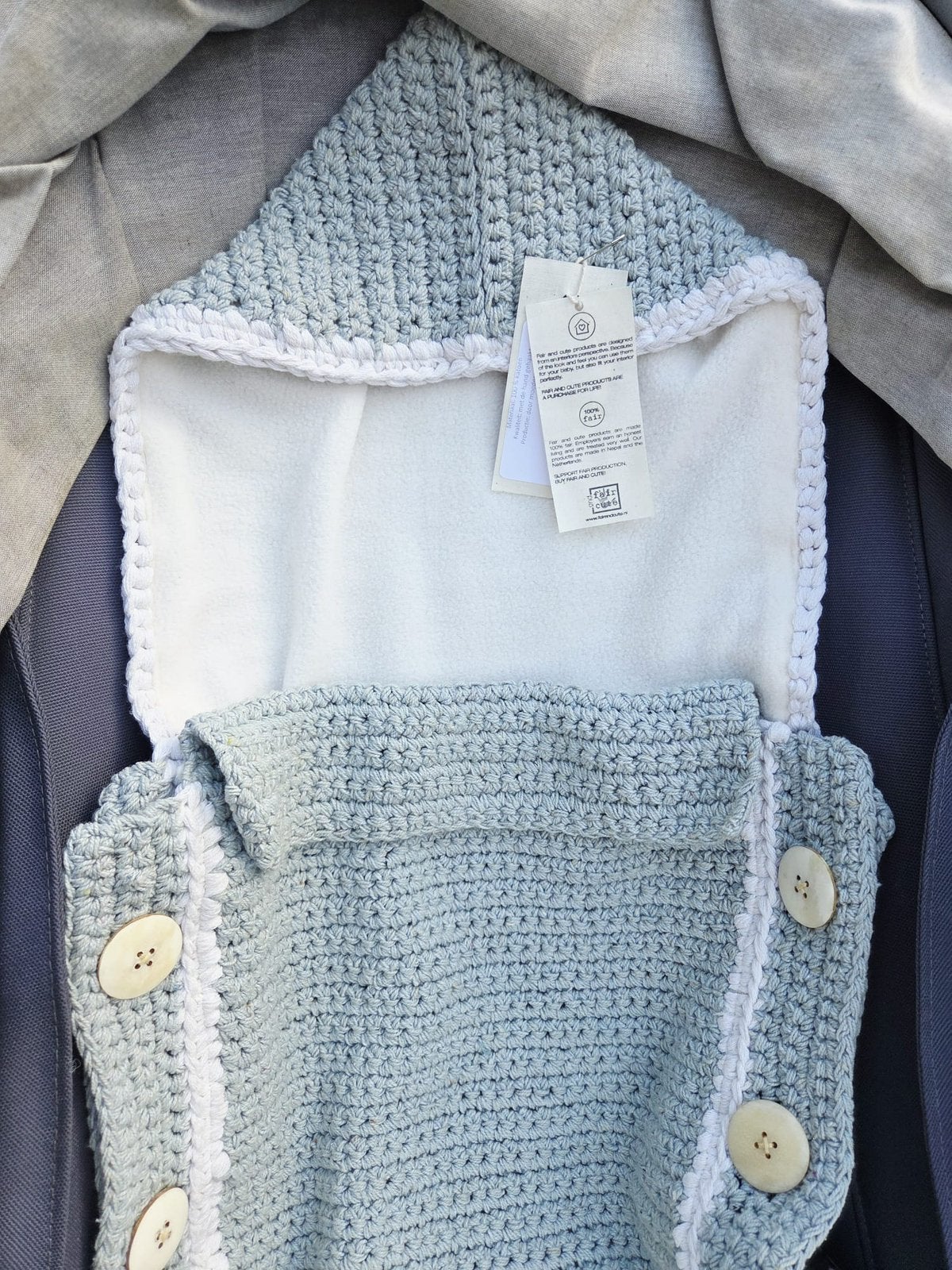 Voetenzak baby 0-6 maanden – handgemaakt – Fair and Cute, Verzenden, Nieuw