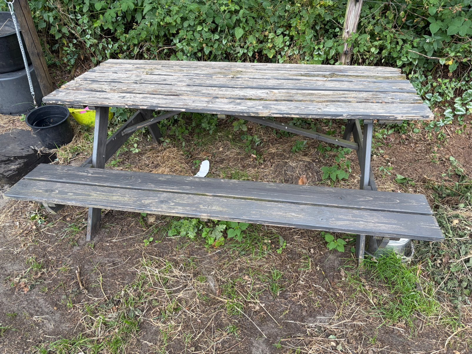 Gratis picknicktafel in lieren, Tuin en Terras, Ophalen, Zo goed als nieuw, Rechthoekig, Hout