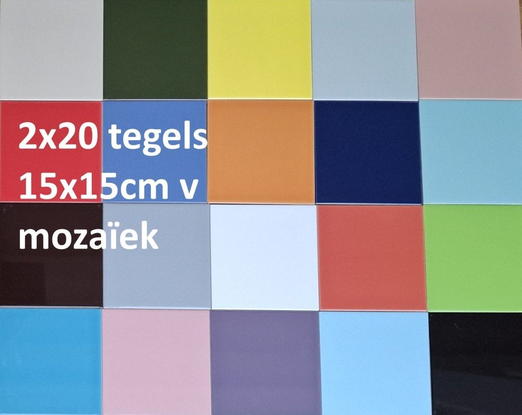 wandtegels , Pakket van 40 tegels €35,00 en €40,00, 15x15cm, Nieuw, Meerkleurig, Ophalen of Verzenden, Steen of Keramiek