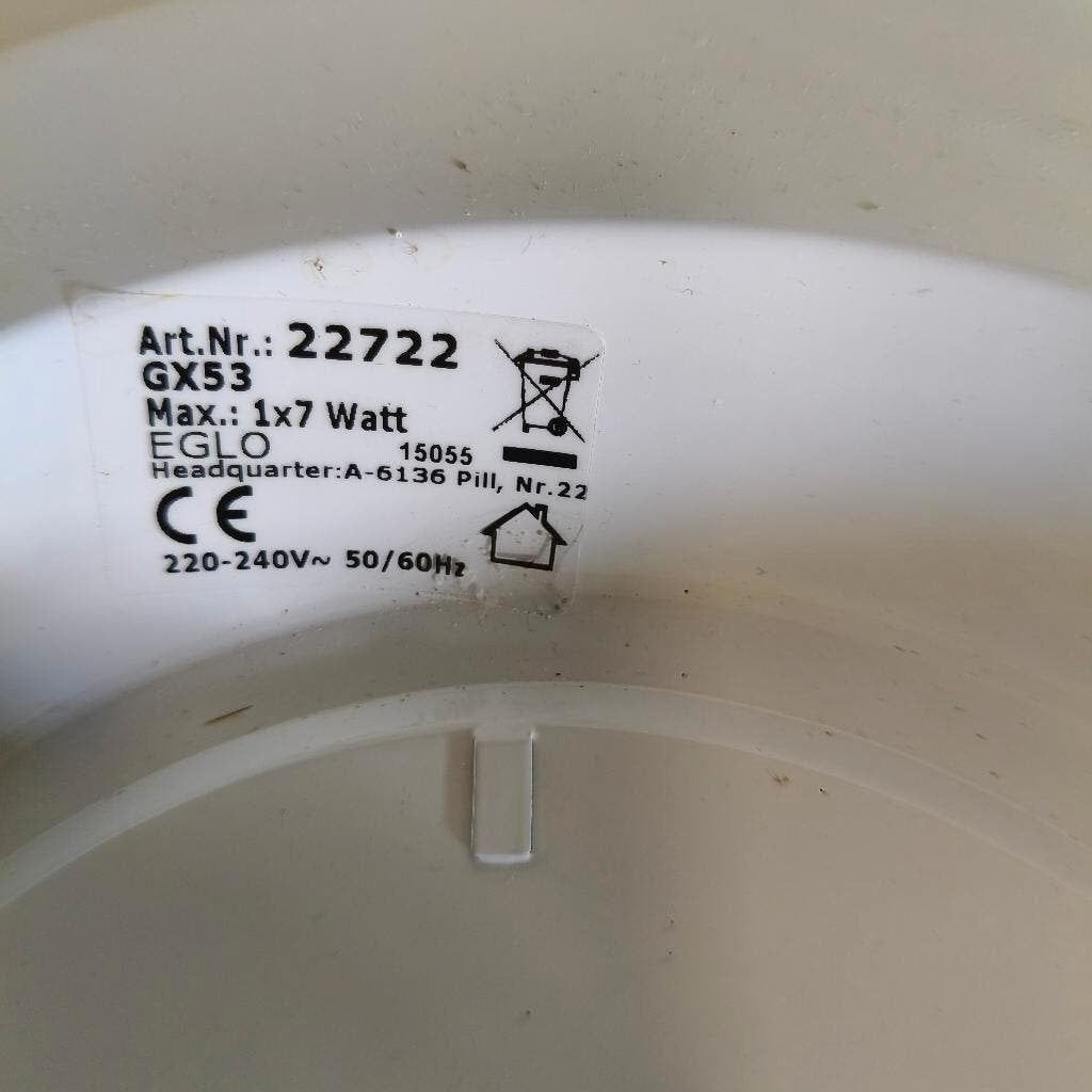 Plafonniere lamp LED Eglo 7 watt, Huis en Inrichting, Lampen | Hanglampen, Ophalen, Zo goed als nieuw