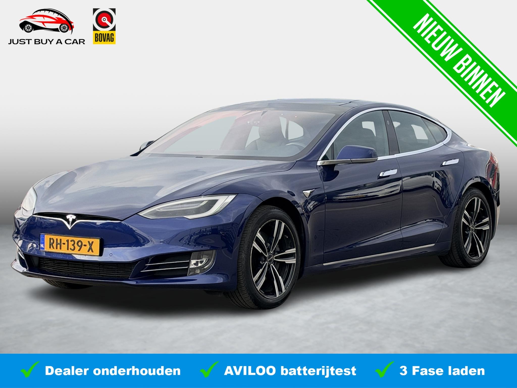 Tesla Model S 75D Base SoH 86% / Superchargen / Full Self-Dr, Auto's, Dealer onderhouden, Gebruikt, Met garantie (alle), 490 km