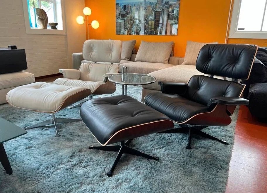 Vitra Eames Lounge chair XL + ottoman Prem. Palisander 2026, 9723 CA, Nieuw, 75 tot 100 cm, Overige vormen