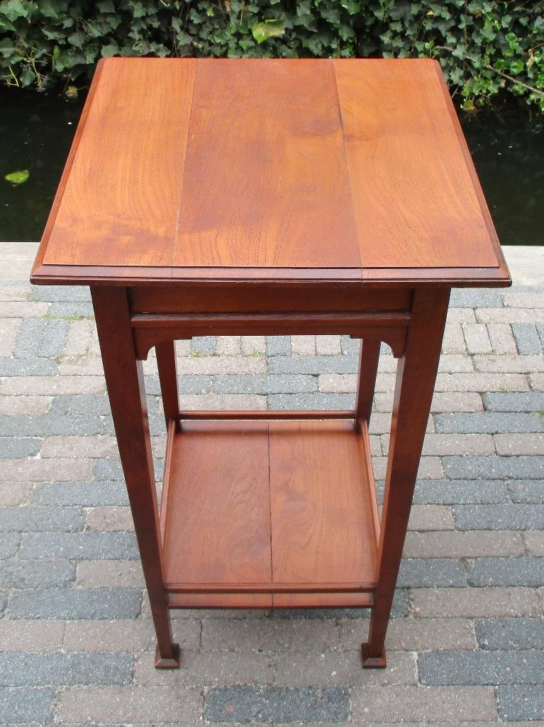 Arts and Crafts Art Deco bijzettafel plantentafel rond 1920, Ophalen