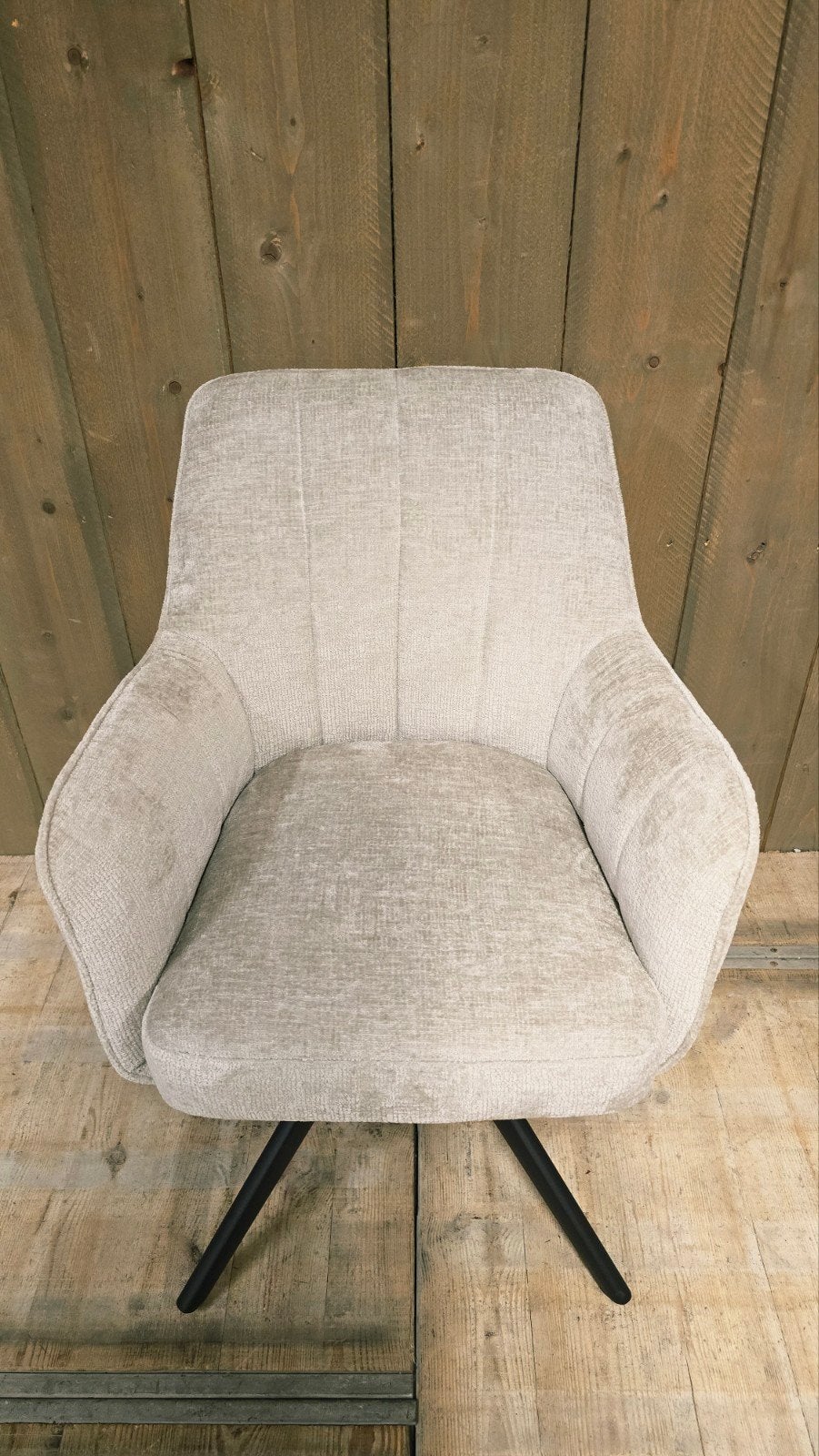 Mooie Witte Eetkamerstoelen Bouclé Teddy stof, Hout, Wit, Nieuw, Ophalen of Verzenden
