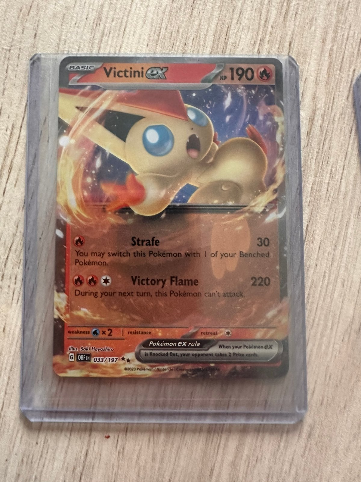 Victini EX Pokémon Kaart - 033/197, Hobby en Vrije tijd, Verzenden, Zo goed als nieuw, Losse kaart