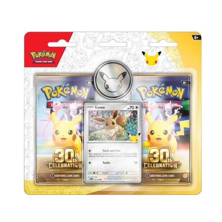 Pokémon 30th Anniversary | Eevee Blister (2p), Ophalen, Nieuw, Booster, Foil