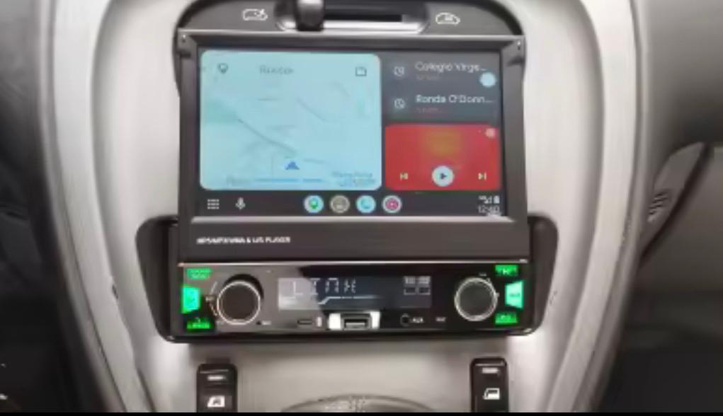 1Din Klapscherm Carplay / Andriod auto radio, Ophalen of Verzenden, Zo goed als nieuw