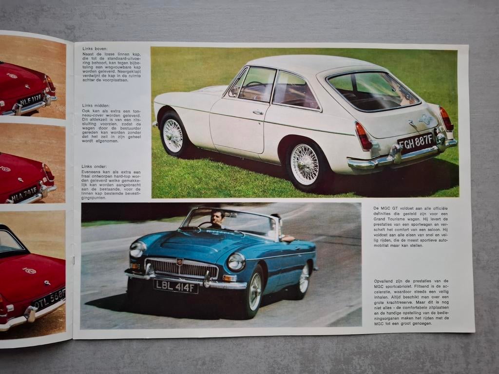 MG C Sport en G.T. brochure - 1969, Ophalen of Verzenden, Gelezen, Overige merken