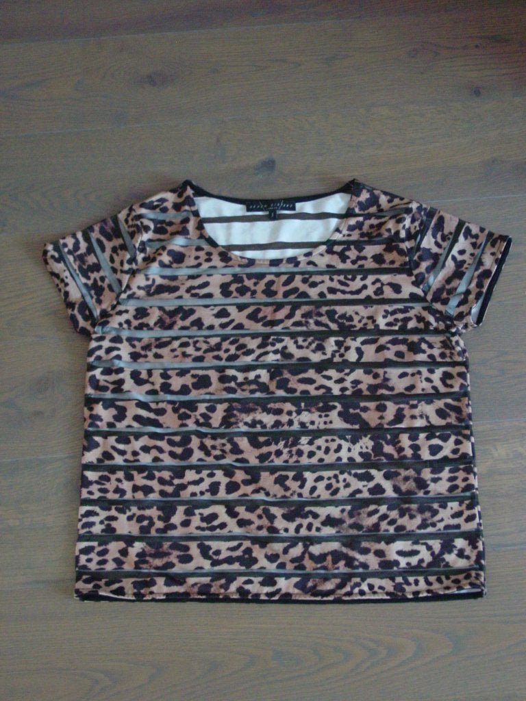 Shirt met panterprint, Seven Sisters, maat S, Bruin, Seven Sisters, Ophalen of Verzenden, Zo goed als nieuw