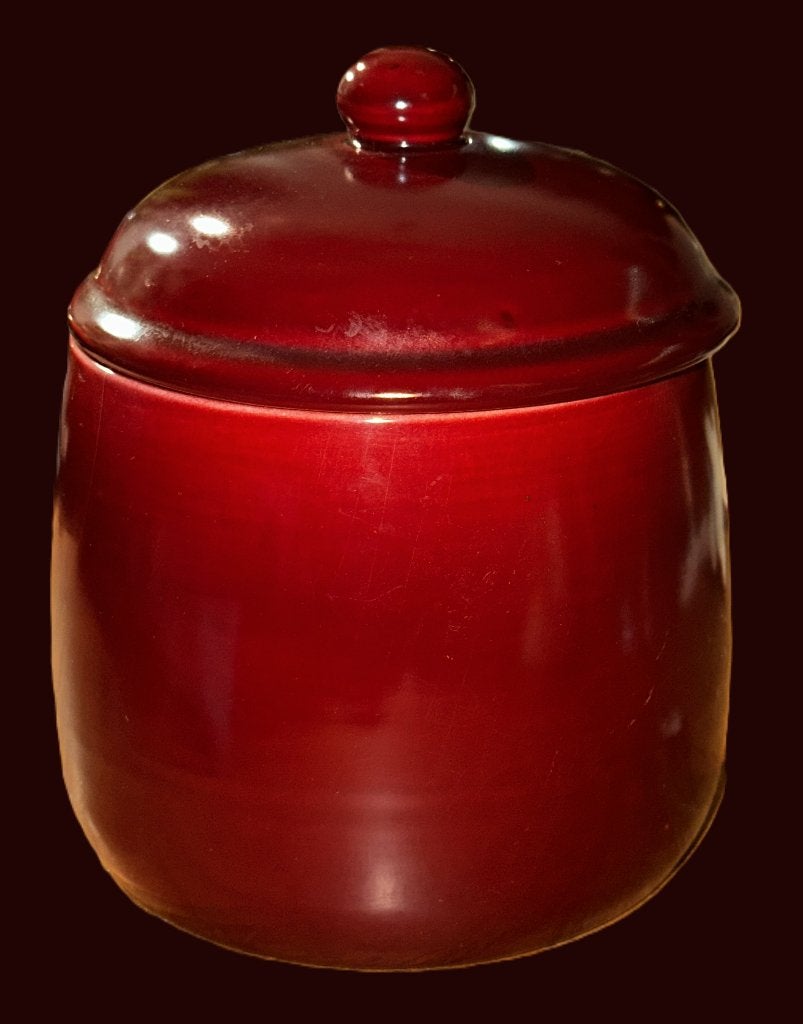 Vintage Goedewaagen Gouda Rode Keramische Voorraadpot 9104, Antiek en Kunst, Ophalen