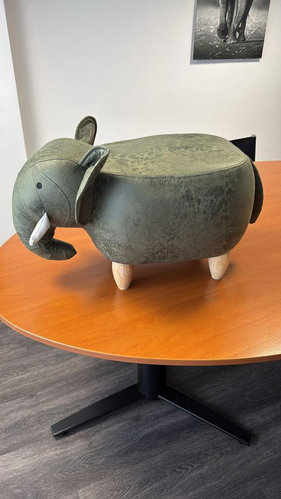 Olifant Poef/Krukje, Huis en Inrichting, Ophalen, Rond, Minder dan 50 cm, Zo goed als nieuw
