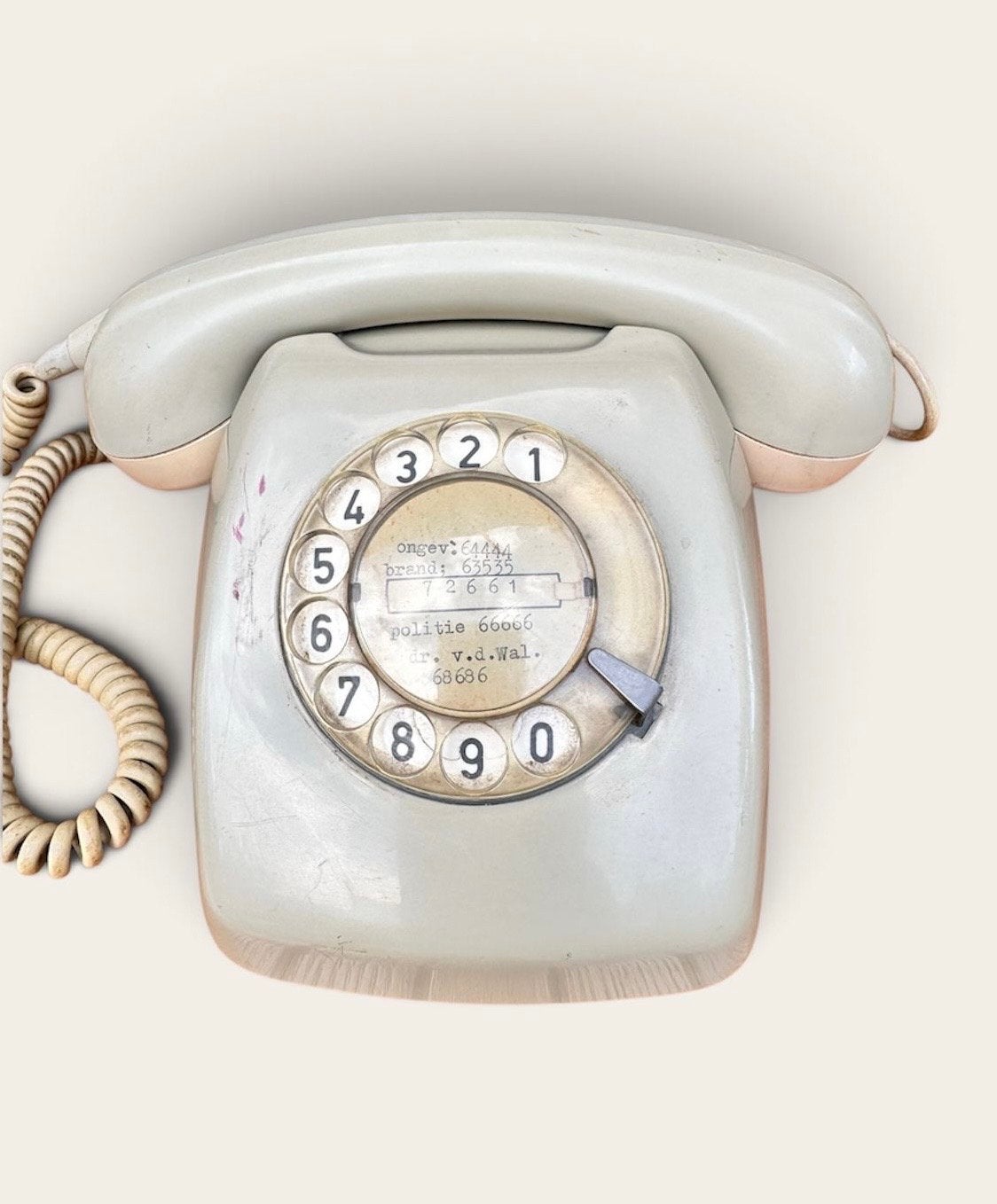 Vintage PTT Telefoon Type T65 met Draaischijf - Jaren '70, Telecommunicatie, Gebruikt, Onbekend, Met draaischijf, Ptt