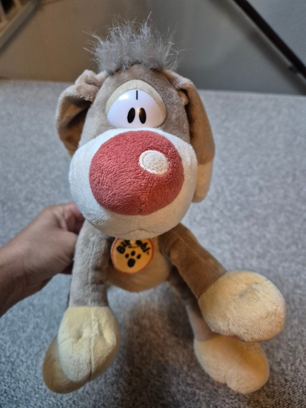 Pimboli Diddl knuffel hond - Zo goed als nieuw, Overige merken, Overige karakters, Middelgroot (20 tot 80 cm), Bruin