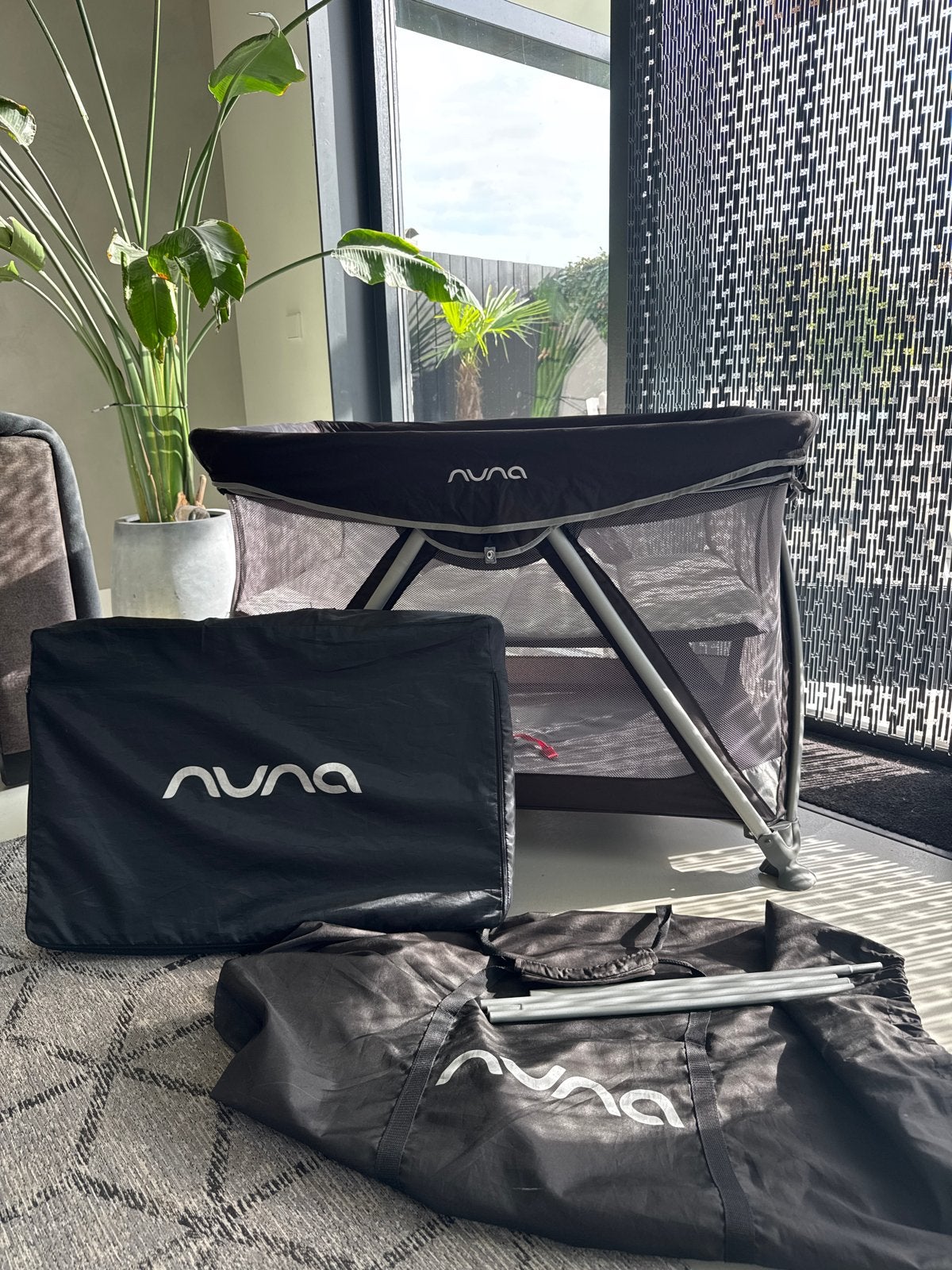 Nuna Sena Campingbed/Box met extra matras - Z.G.A.N., Ophalen, 70 tot 85 cm, Zo goed als nieuw, Minder dan 140 cm