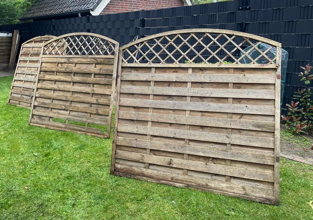 3 schutting schermen, Tuin en Terras, Schuttingen, Ophalen, Minder dan 3 meter, Hout, 1 tot 2 meter
