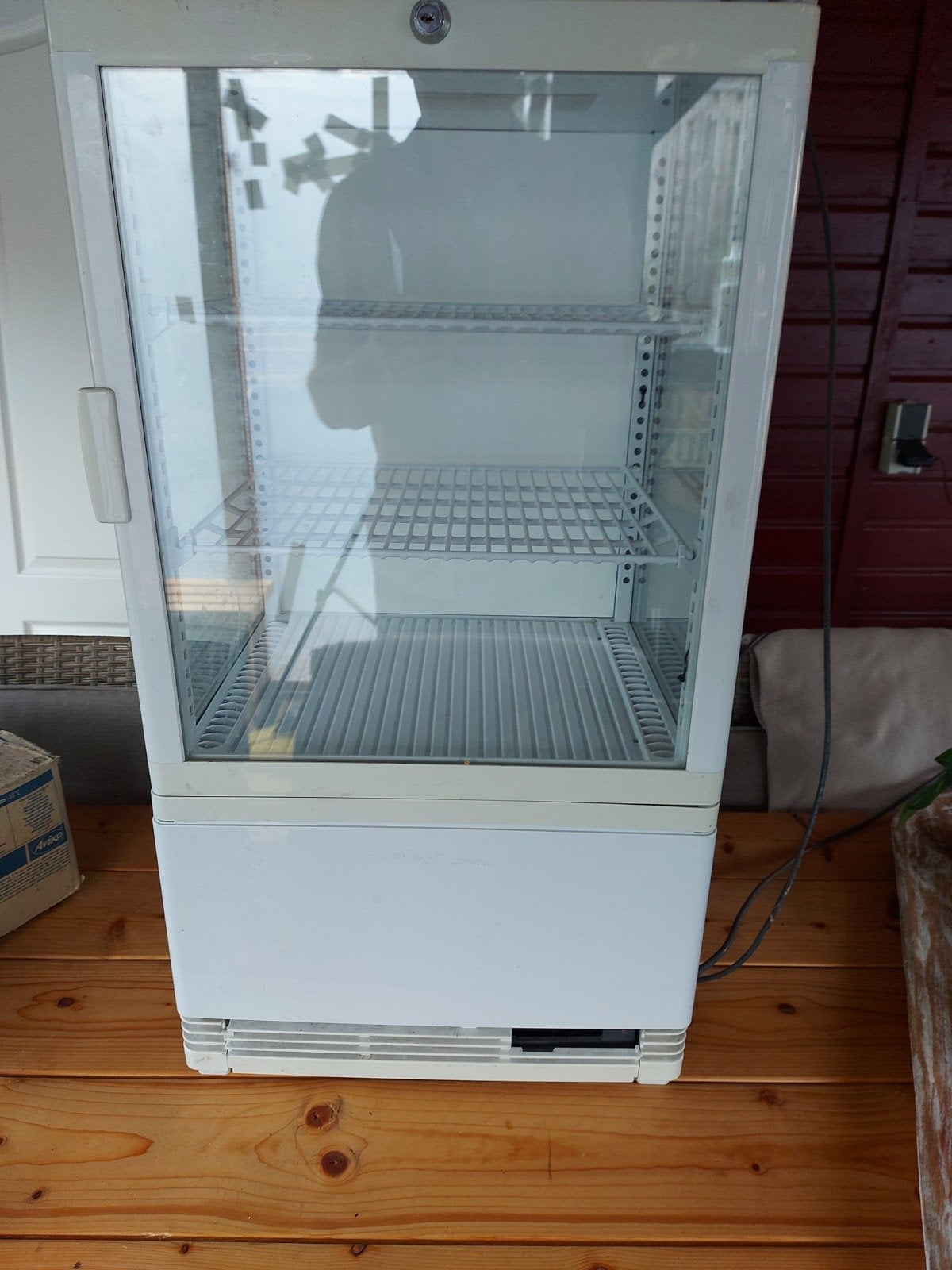 Glazen display koelkast - voor onderdelen of reparatie., Ophalen, 120 tot 140 cm, 100 tot 150 liter, 45 tot 60 cm