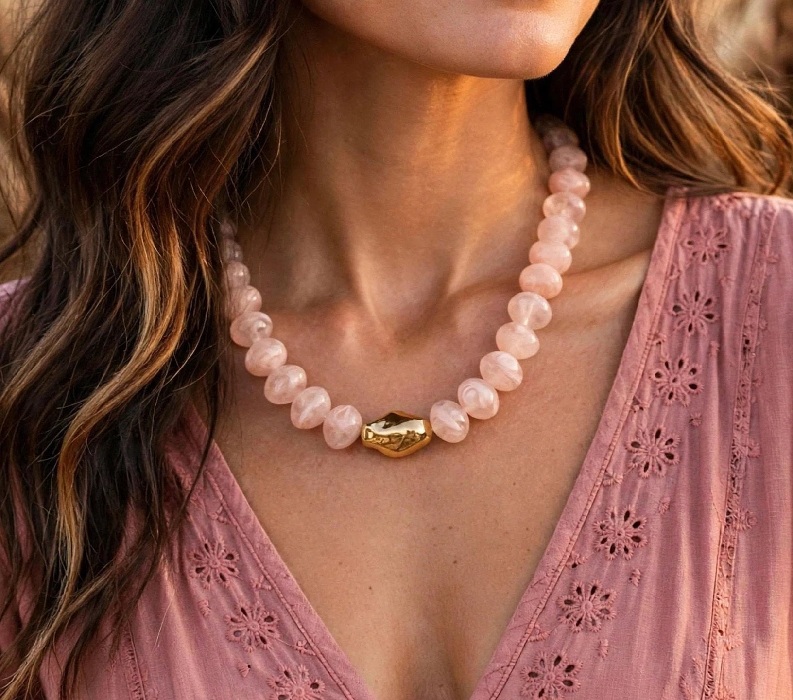 Boho Ibiza nude kleur. Nieuw, Sieraden, Tassen en Uiterlijk, Overige materialen, Verstelbaar, Nieuw, Ophalen of Verzenden