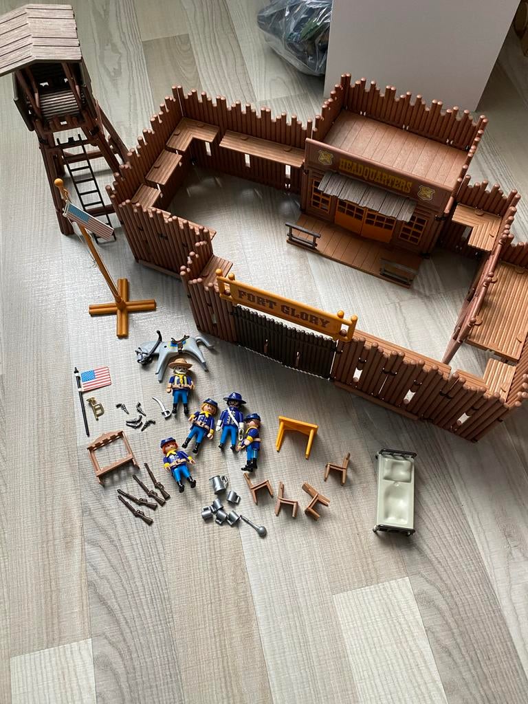 Playmobil 3806 Western Fort Glory (bijna) compleet, Kinderen en Baby's, Speelgoed | Playmobil, Ophalen of Verzenden, Gebruikt