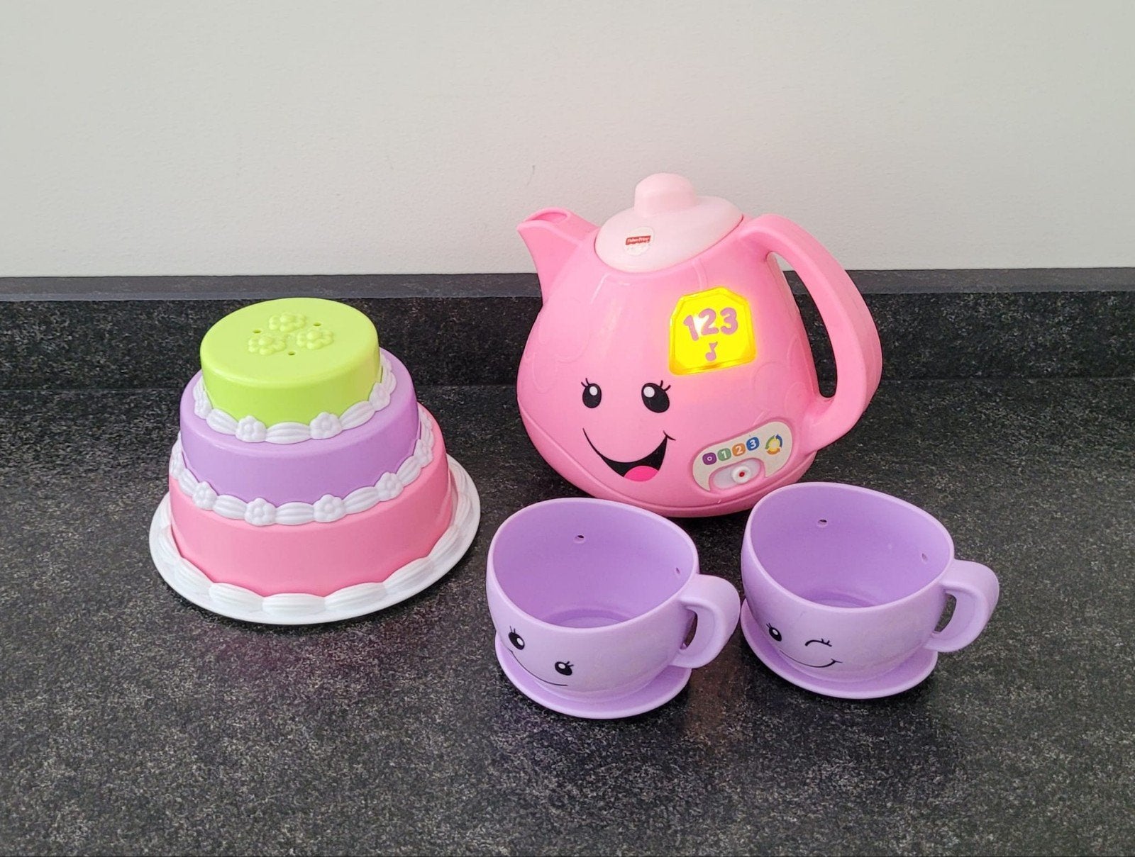 Fisher-Price Leerplezier Theeservies met Muziek en Licht, Kinderen en Baby's, Ophalen of Verzenden, Gebruikt, Overige typen, Met licht