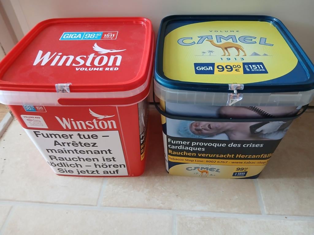 Lege 25 liter plastic emmers van tabak, Ophalen of Verzenden, Kunststof