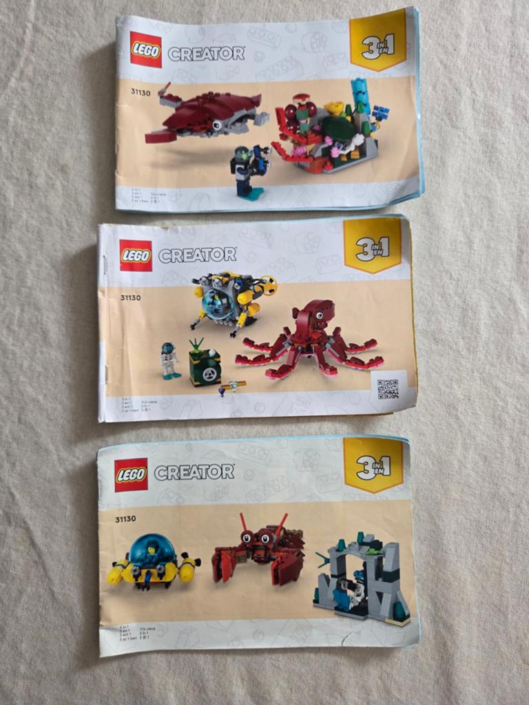 Lego creator 31130 Octopus, Lego, Ophalen of Verzenden, Zo goed als nieuw, Inclusief instructies