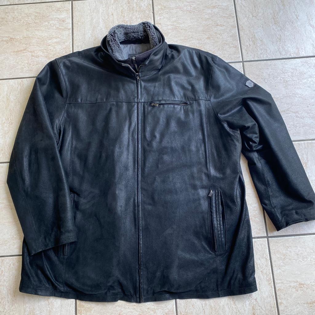 JP /POPKEN LEDEREN JAS MET INZET 4XL/ 68-70, Ophalen of Verzenden, Gedragen, Zwart, Jas of Mantel