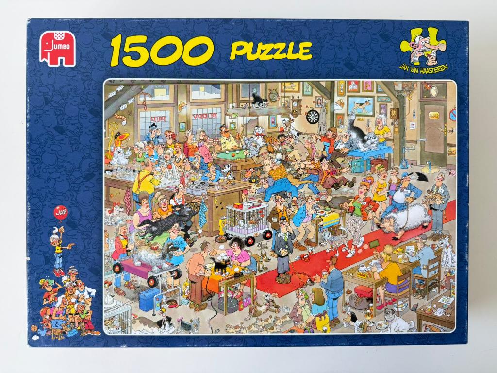 Puzzel Hondenshow 1500 stukjes / 13035 / Jan van Haasteren, Hobby en Vrije tijd, Denksport en Puzzels, Ophalen of Verzenden, 500 t/m 1500 stukjes