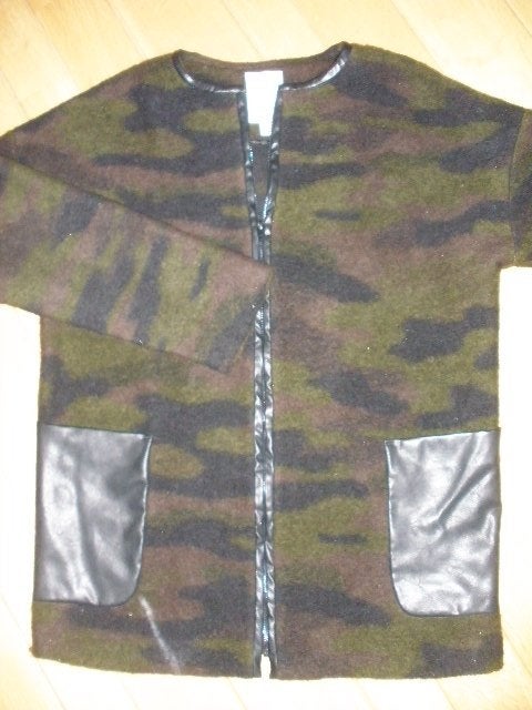 ESPRIT jas vest groen camouflage fleece wol maat 38, Maat 38/40 (M), Ophalen of Verzenden, Zo goed als nieuw, Groen