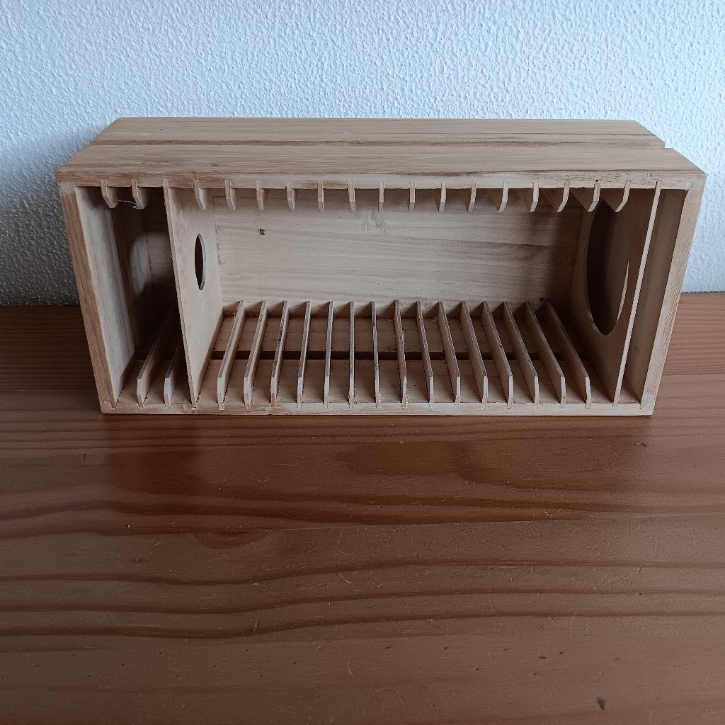 Houten CD rek voor 20 cd's VERKOCHT, Huis en Inrichting, Woonaccessoires | Cd- en Dvd-rekken, Zo goed als nieuw, Cd's, Minder dan 25 discs