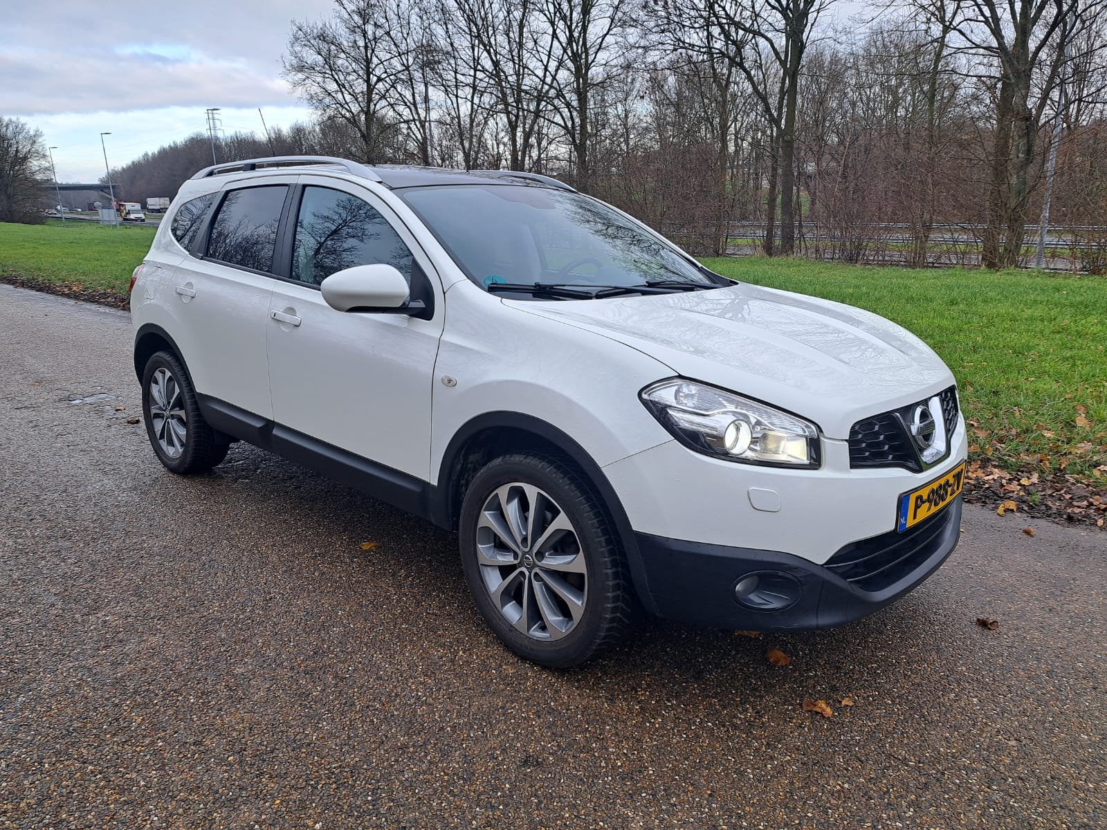 Nissan Qashqai+2 2.0 2WD 2010 2011 Wit, Zwart, 7 stoelen, Wit, Leder