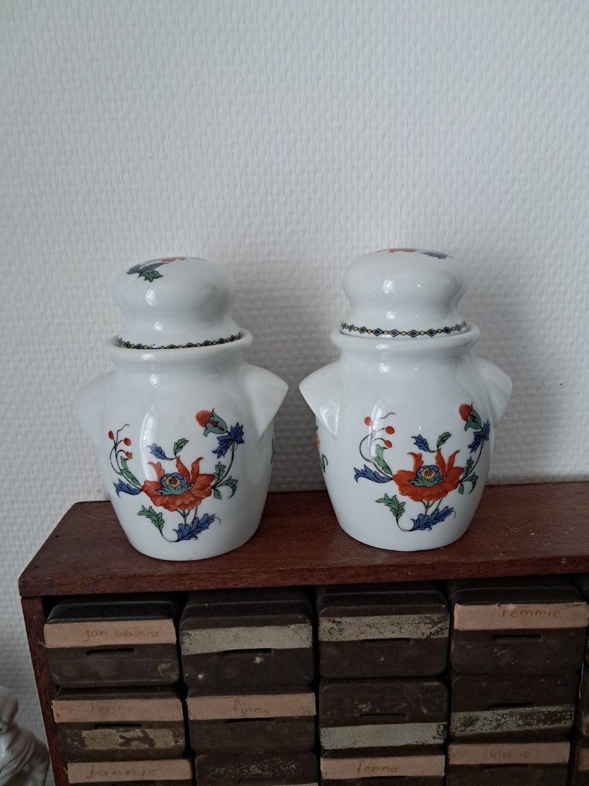 Porseleinen voorraadpotten "Pavot" van Porcelaine de Paris, Antiek en Kunst, Ophalen of Verzenden