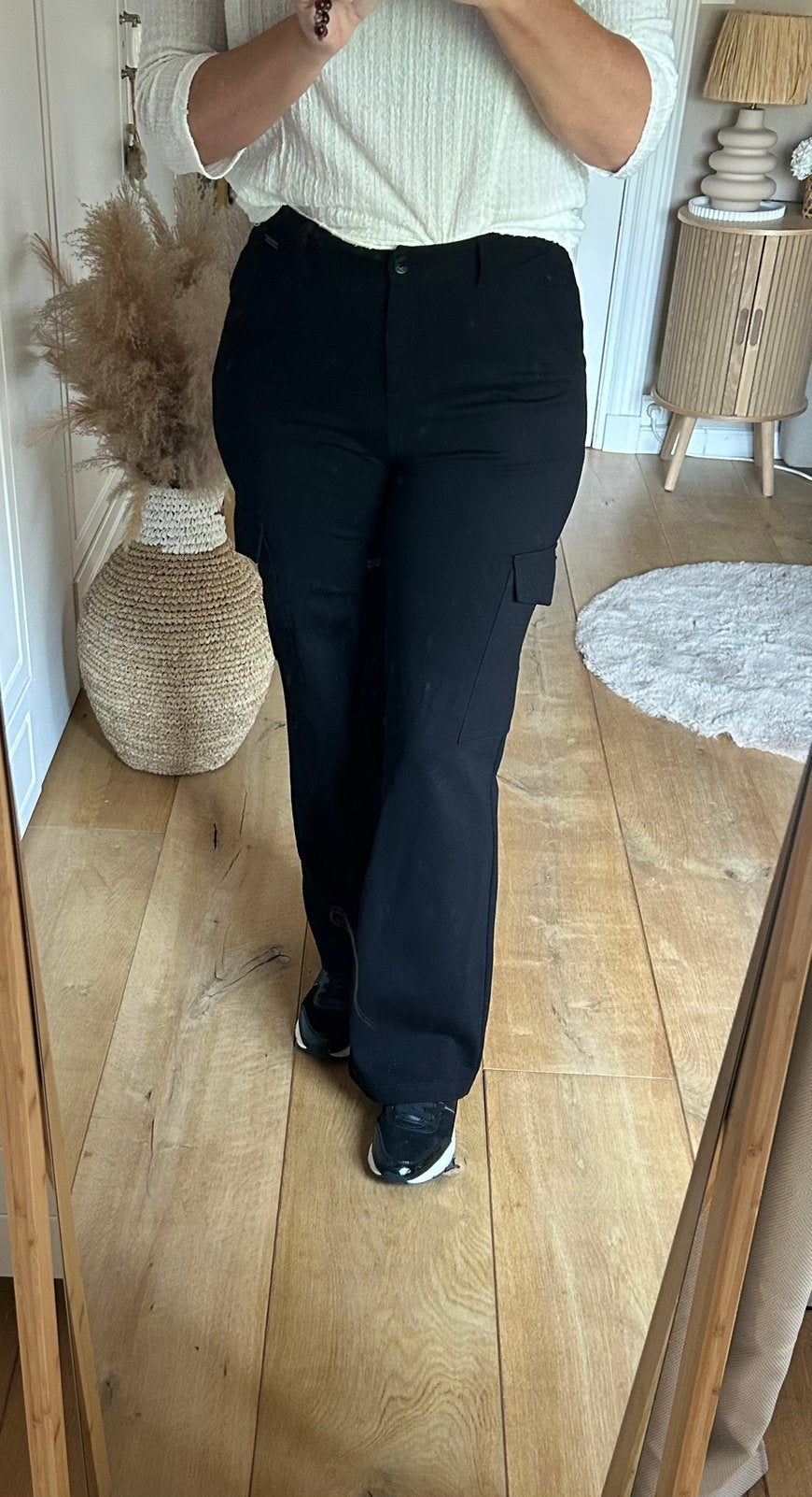 Red button colette broek met cargo zakken, zwart maat 38z, Maat 38/40 (M), Zwart, Ophalen of Verzenden, Zo goed als nieuw